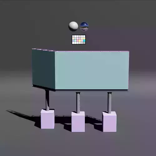 Billboard Videotron Angled - UV - UDIM