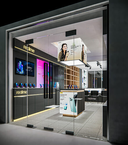 Smartphone Show Room Interior 3D model
