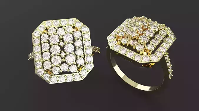 Gold Ring with Diamonds