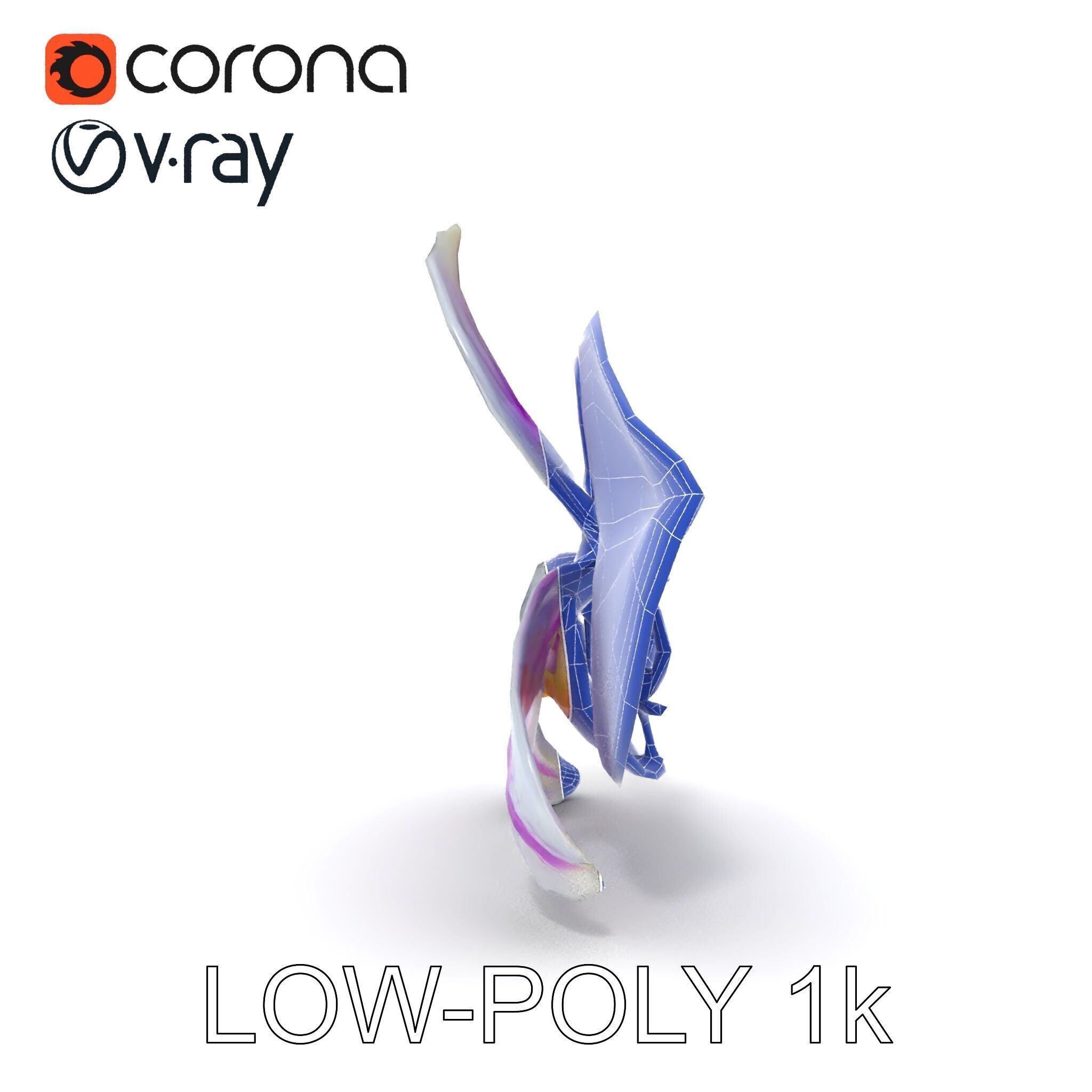 Phalaenopsis Orchid D Model Pack Low-poly 3D model_18