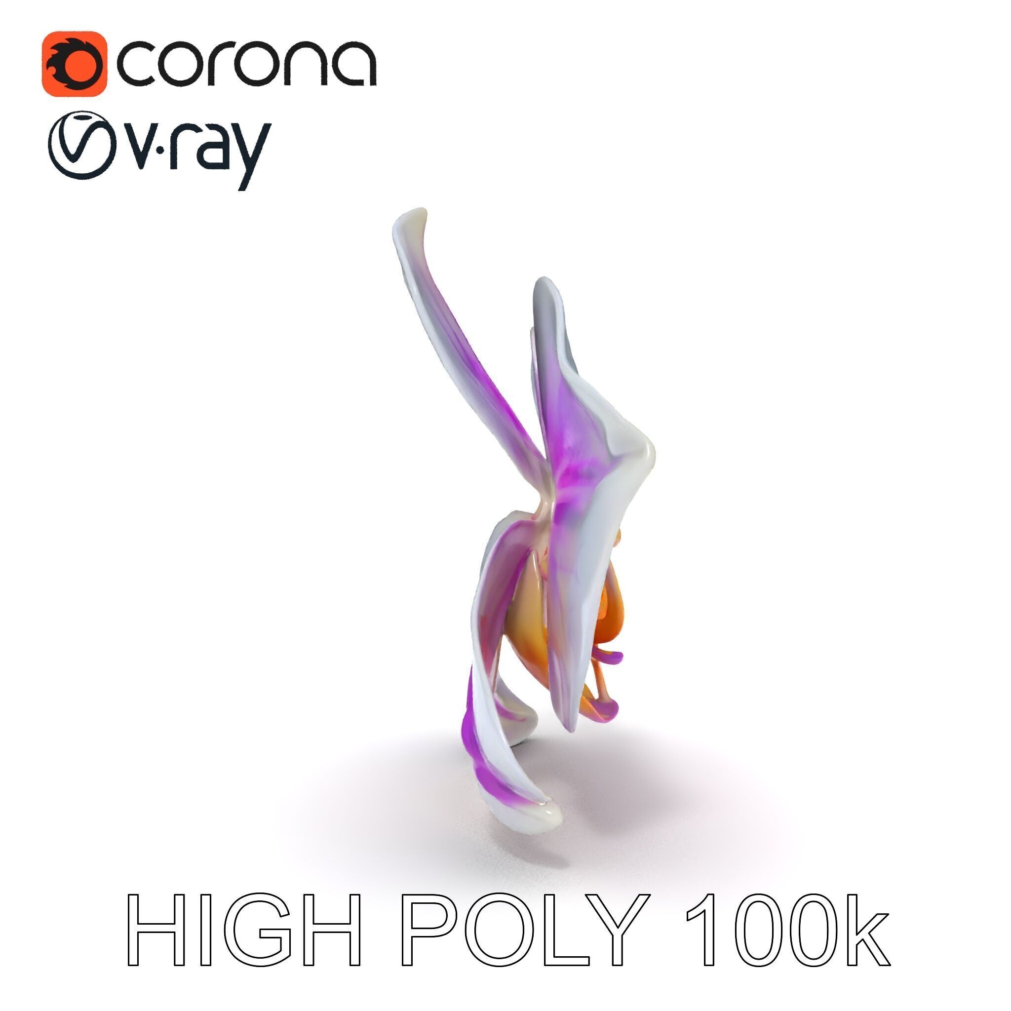 Phalaenopsis Orchid D Model Pack Low-poly 3D model_19