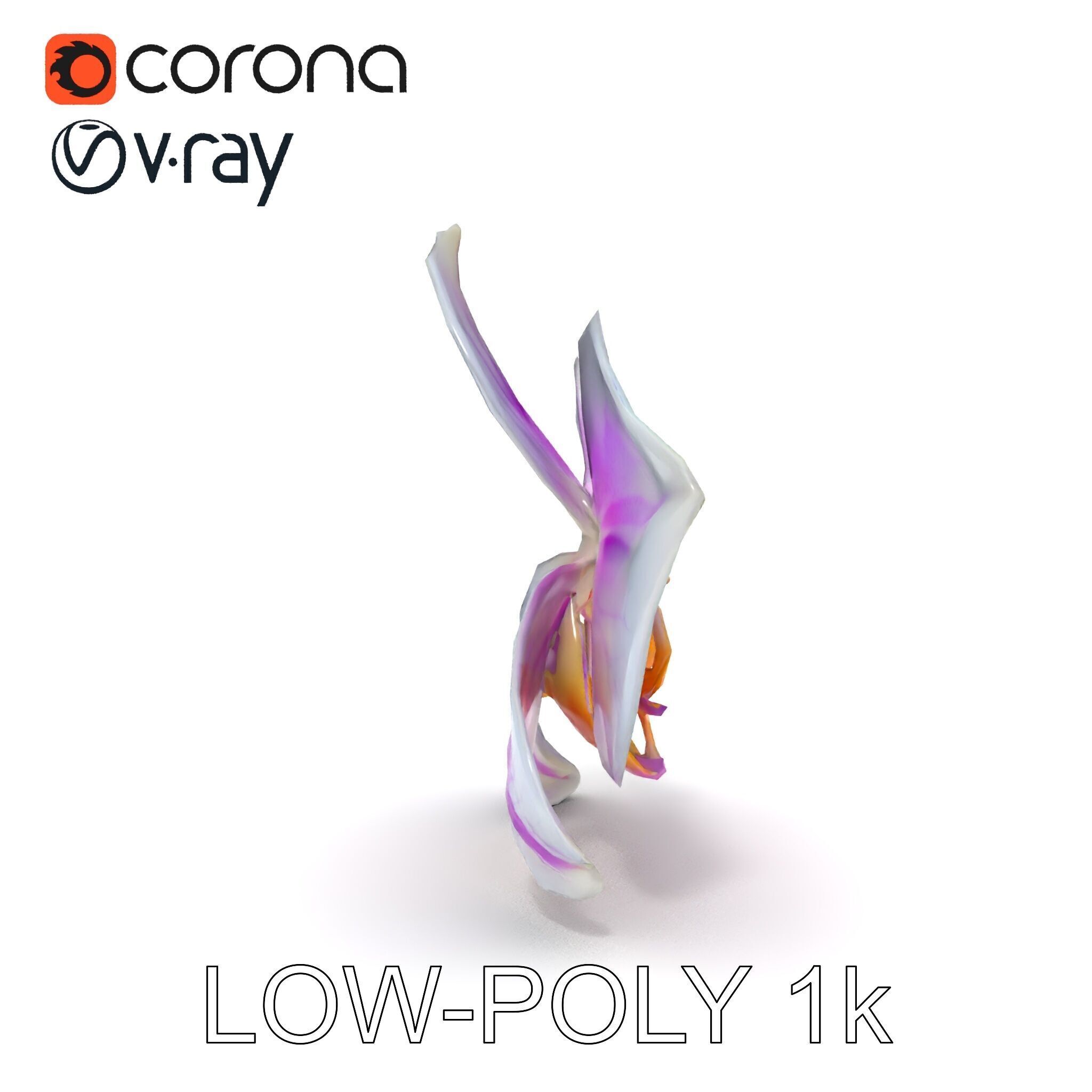 Phalaenopsis Orchid D Model Pack Low-poly 3D model_28