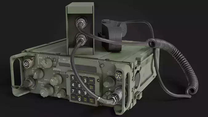 Military Radio with Audio Logger and Handheld Speaker