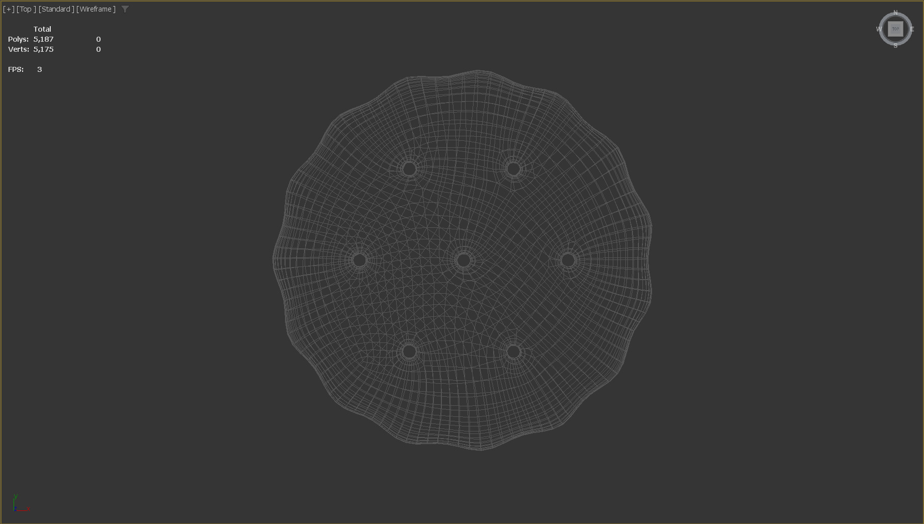 Stylized Low-Poly Biscuit Low-poly 3D model_7