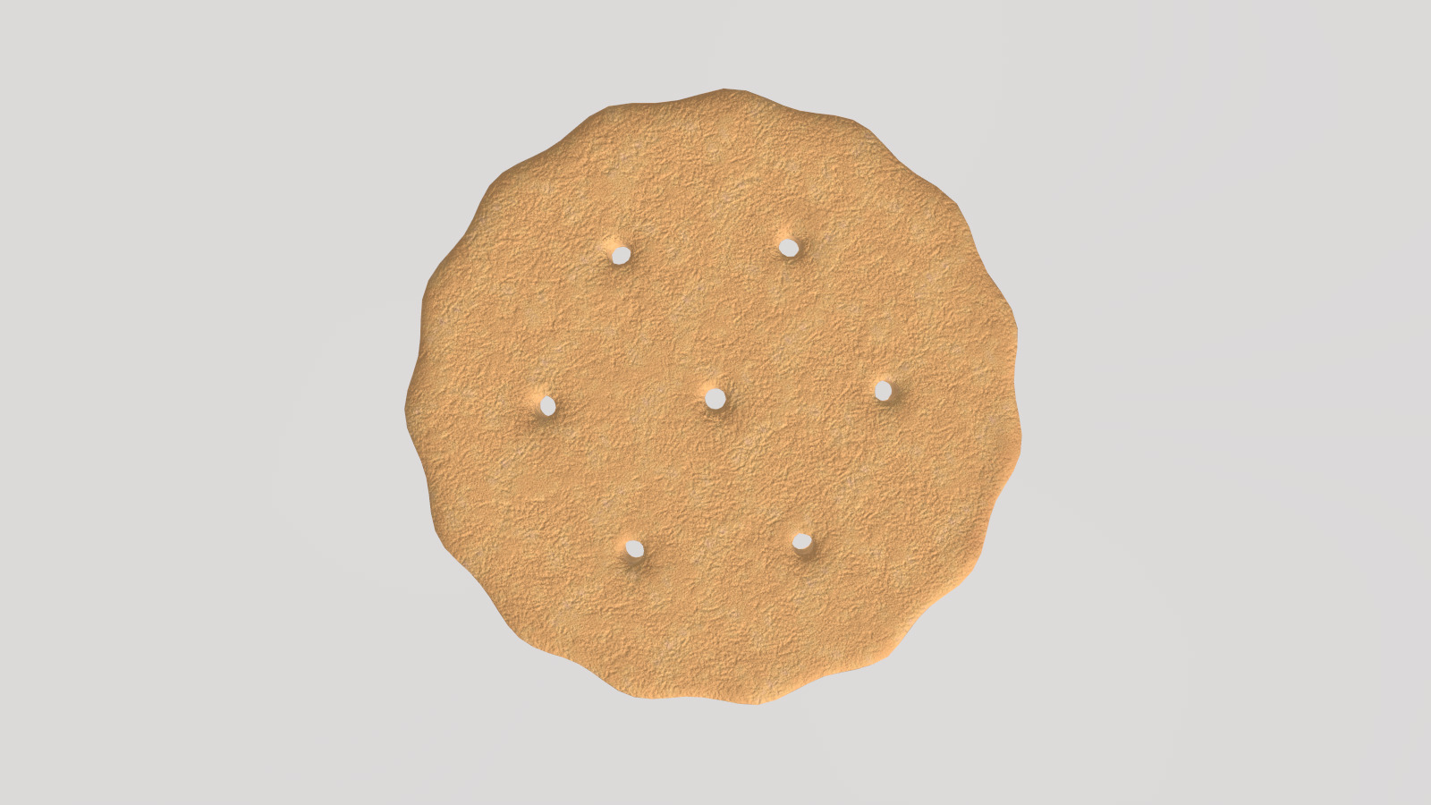 Stylized Low-Poly Biscuit Low-poly 3D model_2