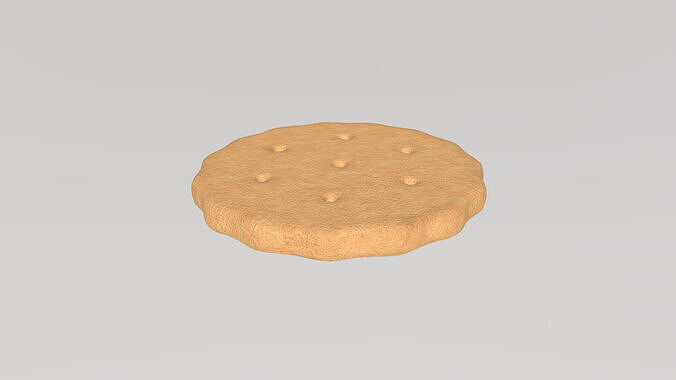 Stylized Low-Poly Biscuit Low-poly 3D model 5