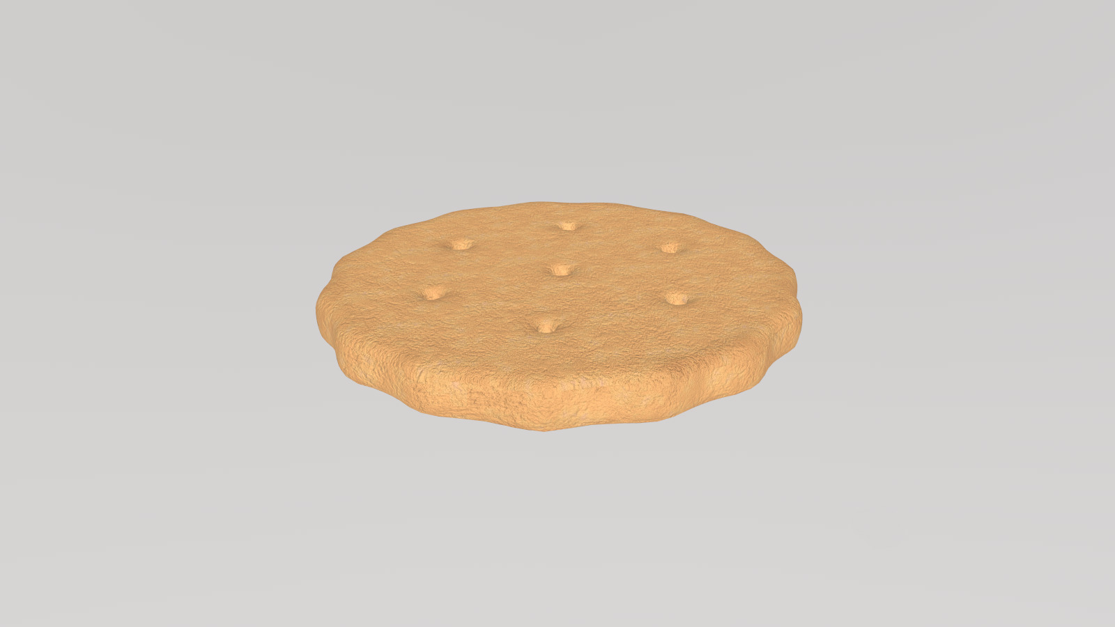 Stylized Low-Poly Biscuit Low-poly 3D model_5