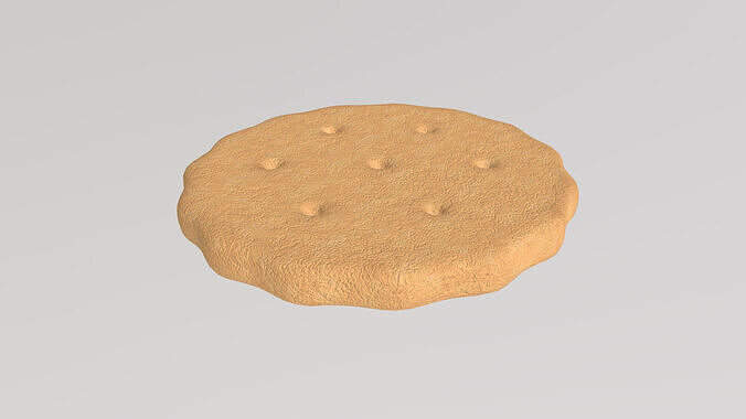 Stylized Low-Poly Biscuit Low-poly 3D model 4