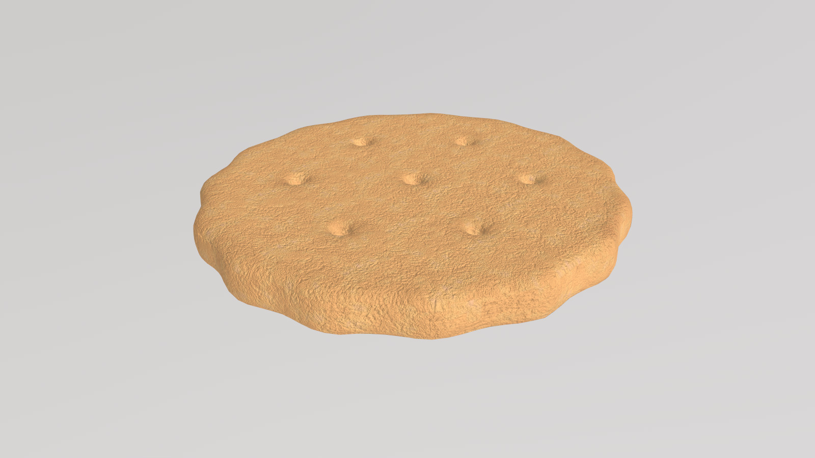 Stylized Low-Poly Biscuit Low-poly 3D model_4