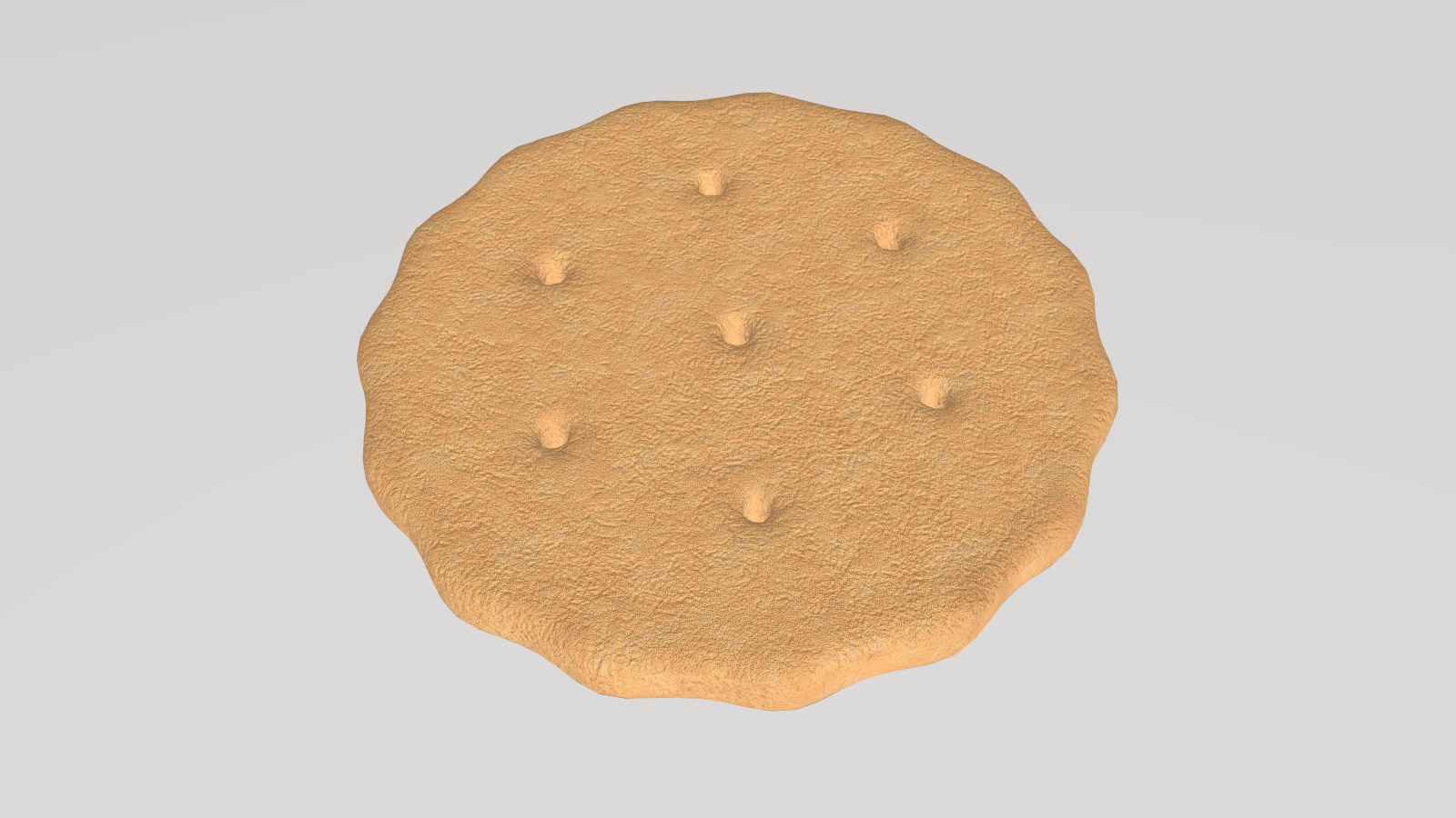 Stylized Low-Poly Biscuit Low-poly 3D model_3