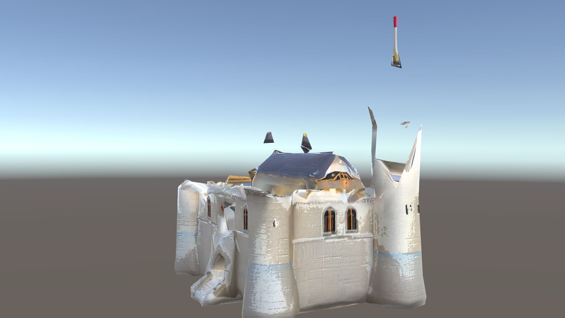 Medieval Castle Model Pack with Towers and Flags Low-poly 3D model_11