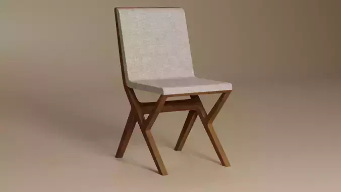 Nikkachair 3D model Low-poly 3D model