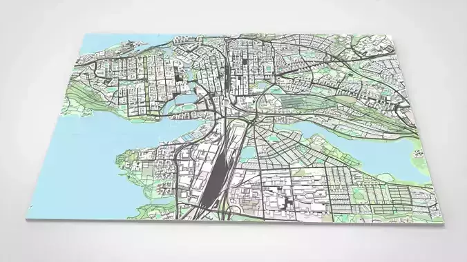 Cityscape Tampere Finland 3D model Cityscape Tampere Finland 3D model