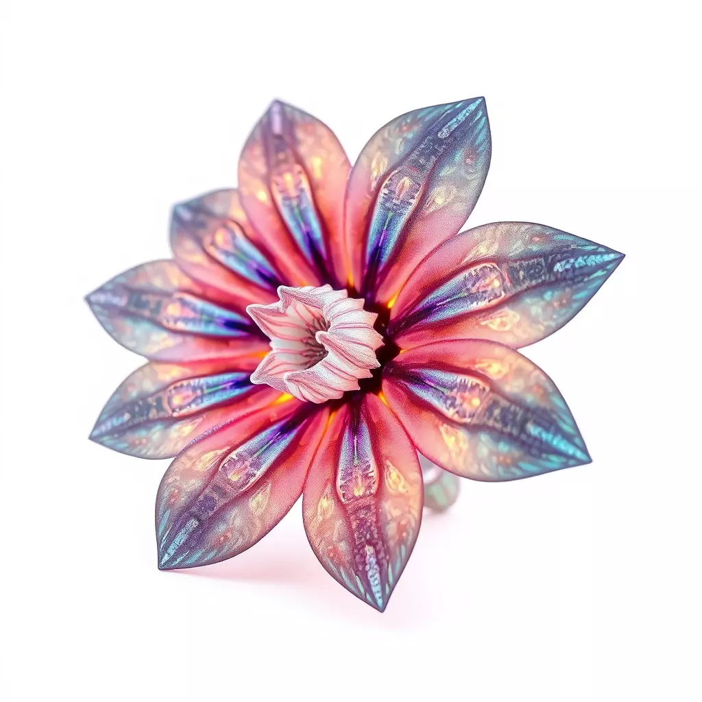 Iridescent Flower Model Pack Low-poly 3D model_0
