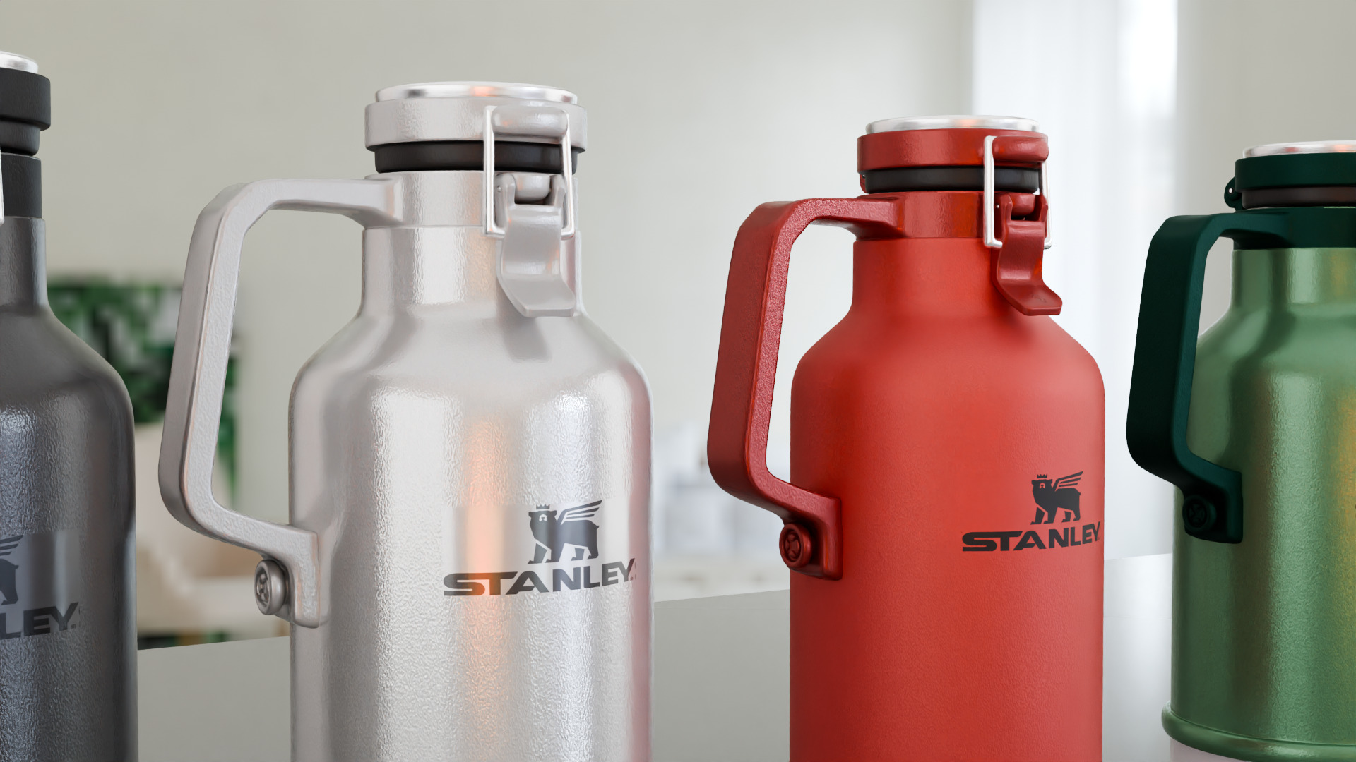 STANLEY Classic Easy-Pour Growler Thermos Flask 3D model_19