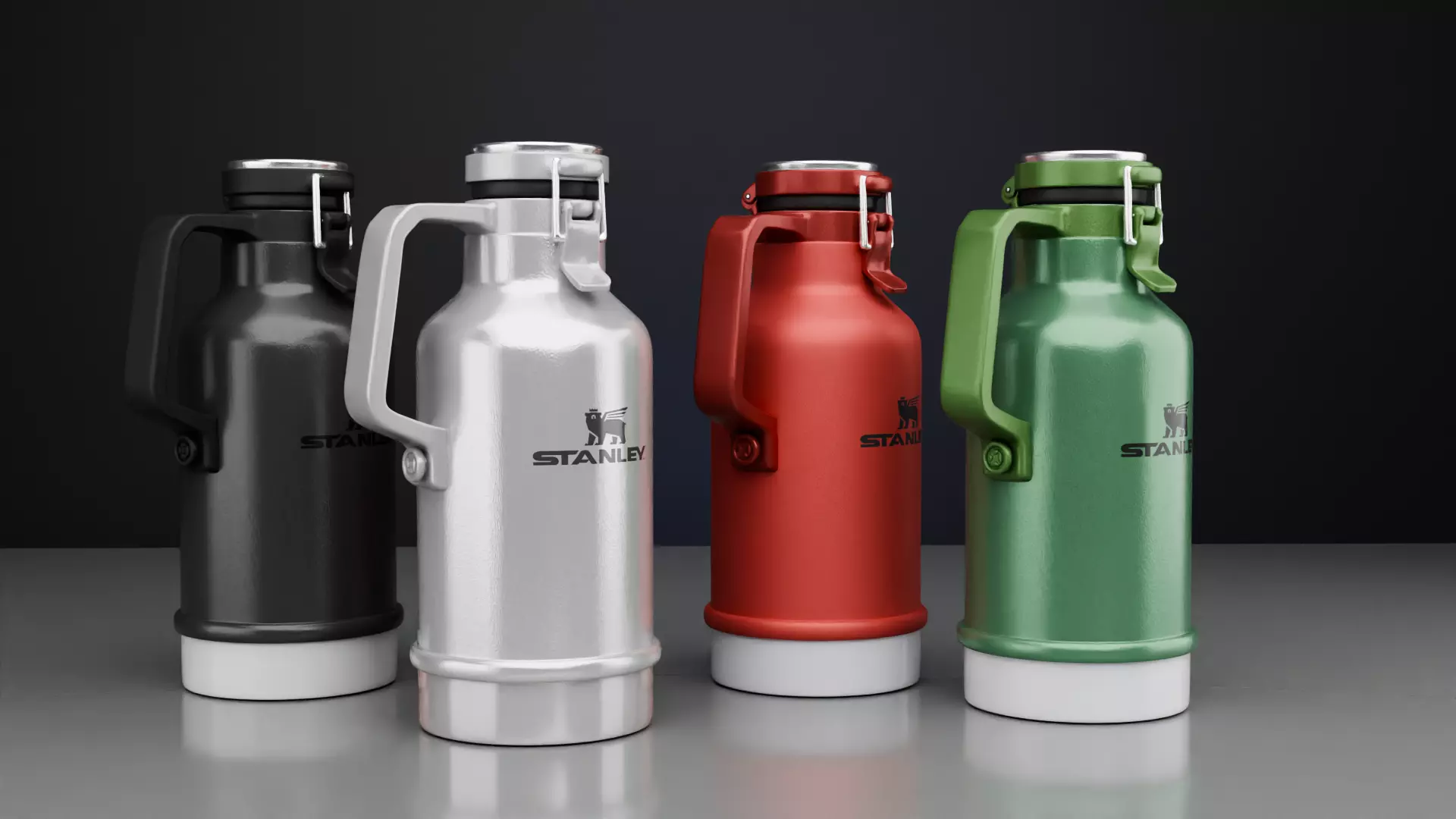 STANLEY Classic Easy-Pour Growler Thermos Flask 3D model_0