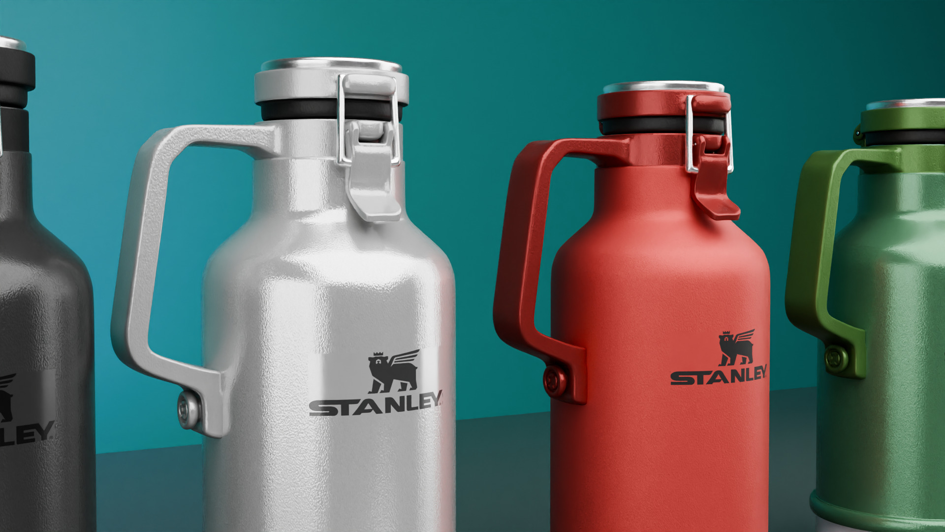 STANLEY Classic Easy-Pour Growler Thermos Flask 3D model_12