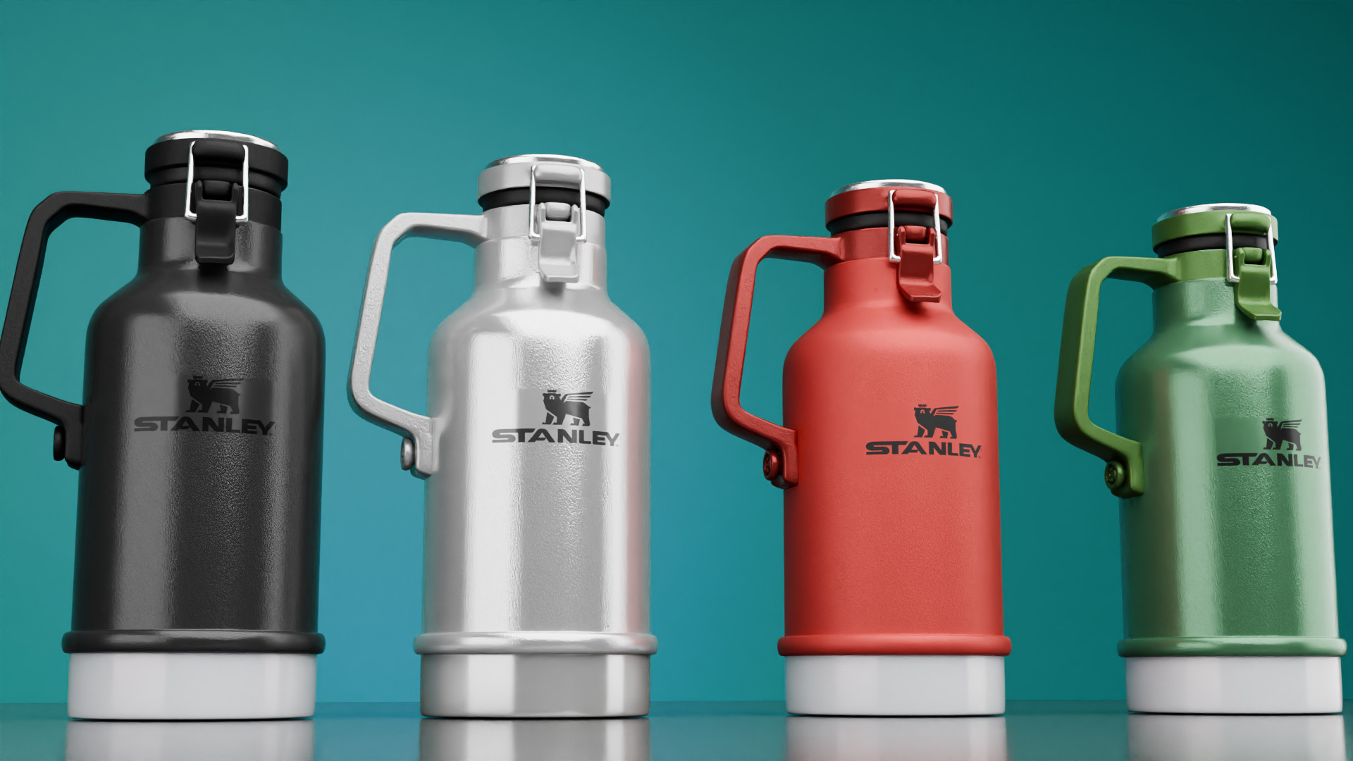 STANLEY Classic Easy-Pour Growler Thermos Flask 3D model_16