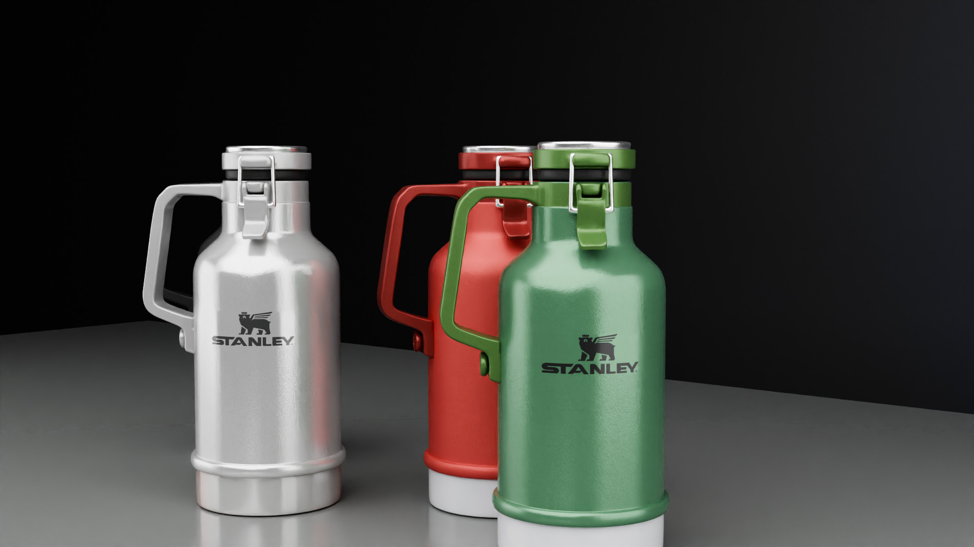 STANLEY Classic Easy-Pour Growler Thermos Flask 3D model_2