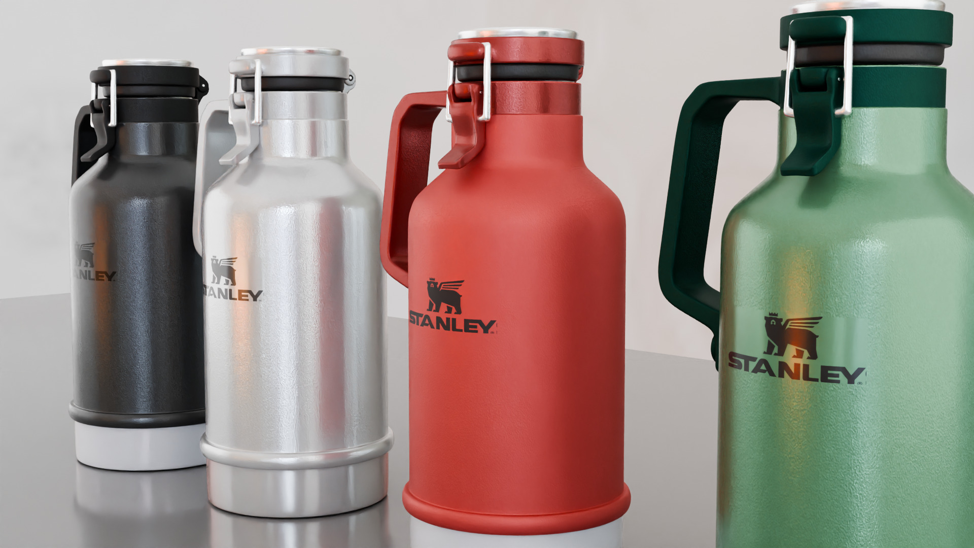 STANLEY Classic Easy-Pour Growler Thermos Flask 3D model_18