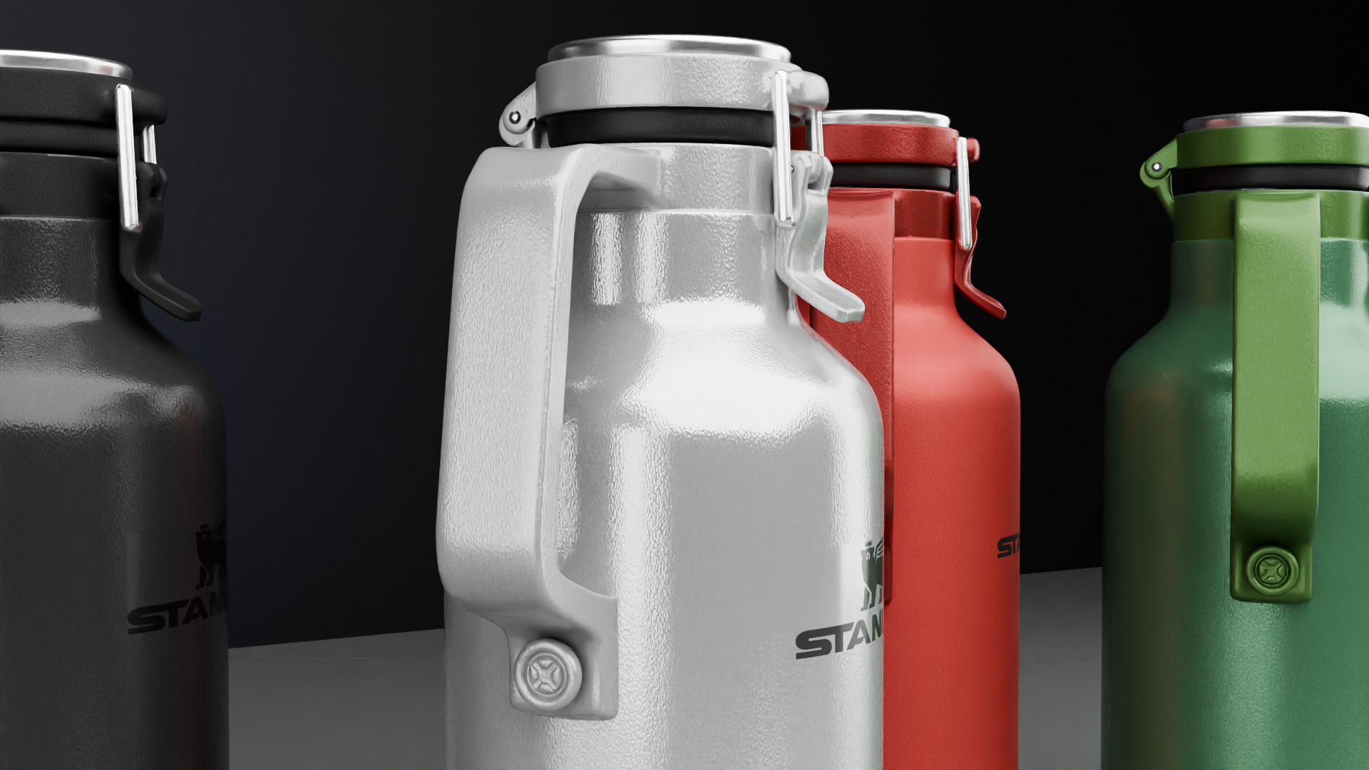 STANLEY Classic Easy-Pour Growler Thermos Flask 3D model_4