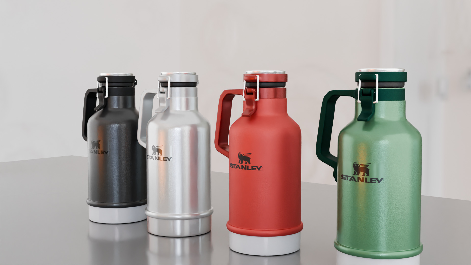 STANLEY Classic Easy-Pour Growler Thermos Flask 3D model_17