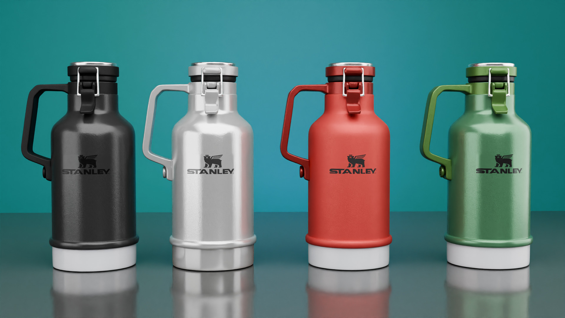 STANLEY Classic Easy-Pour Growler Thermos Flask 3D model_8