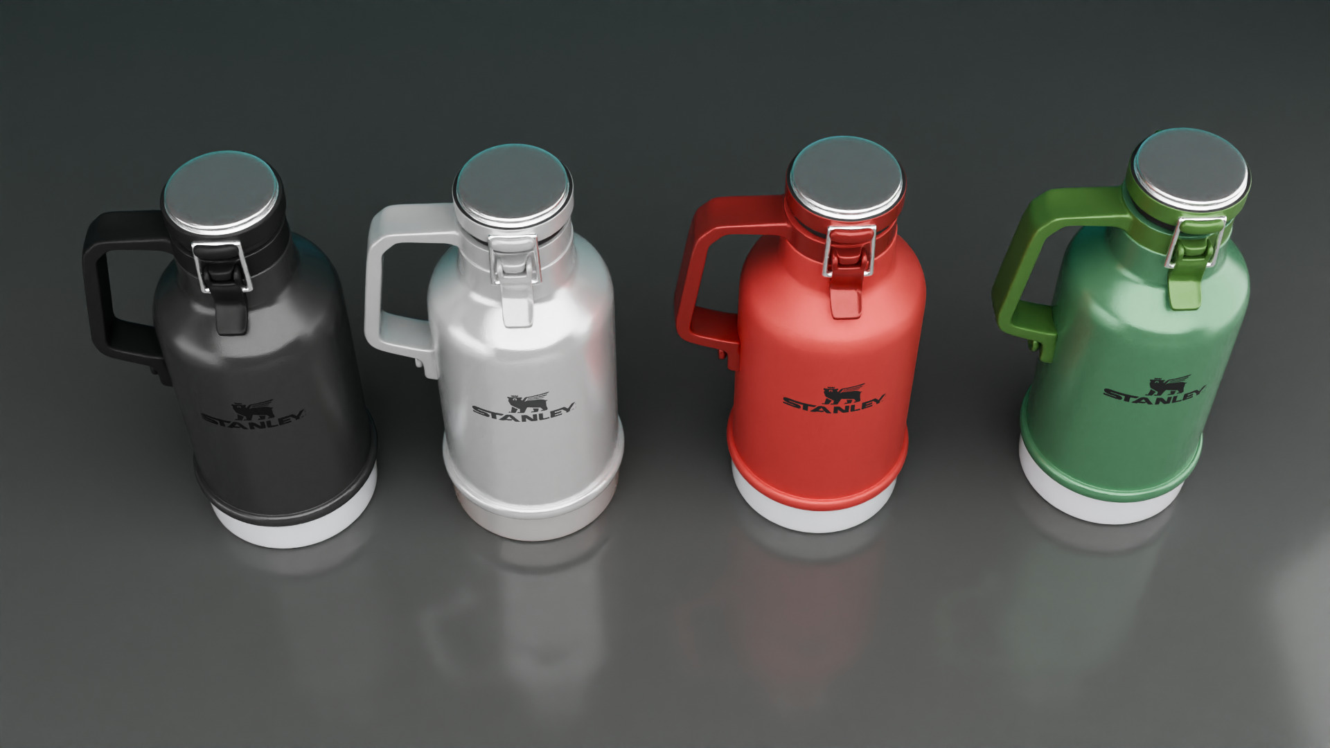 STANLEY Classic Easy-Pour Growler Thermos Flask 3D model_14