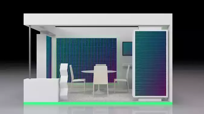 4m x 3m Booth Design 3D model