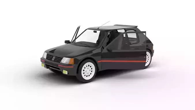 Peugeot 205 Turbo 16 1984 HQ 3d model