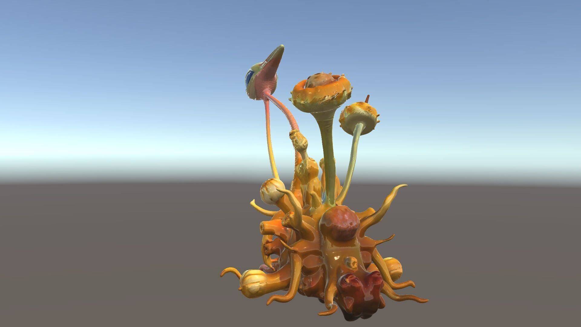 Alien Plant Creature Model Pack with PBR Textures Low-poly 3D model_5