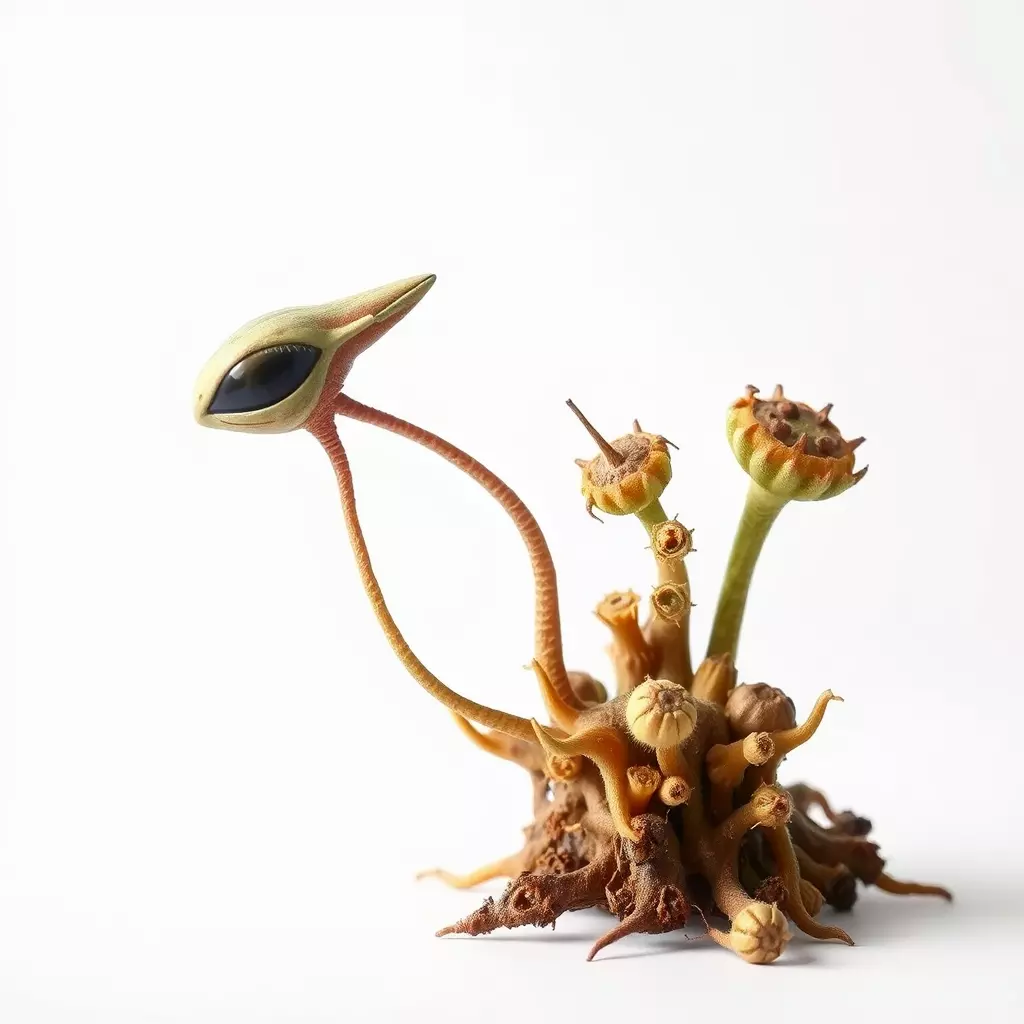 Alien Plant Creature Model Pack with PBR Textures Low-poly 3D model_0