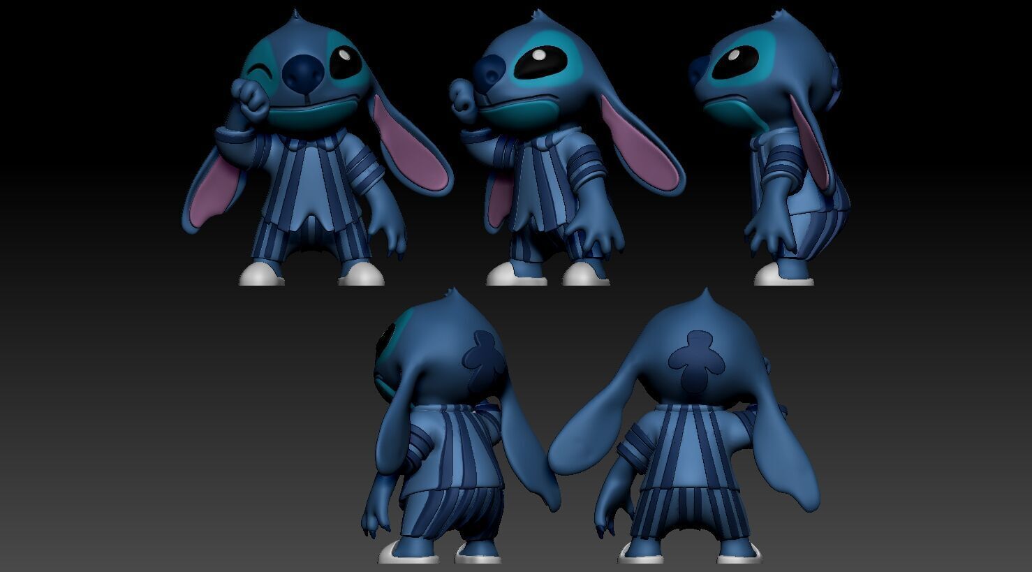 Stitch Bedtime 3D print model_1