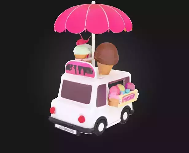 Ice Cream Dream Truck  Whimsical Wheels of Sweet Nostalgia