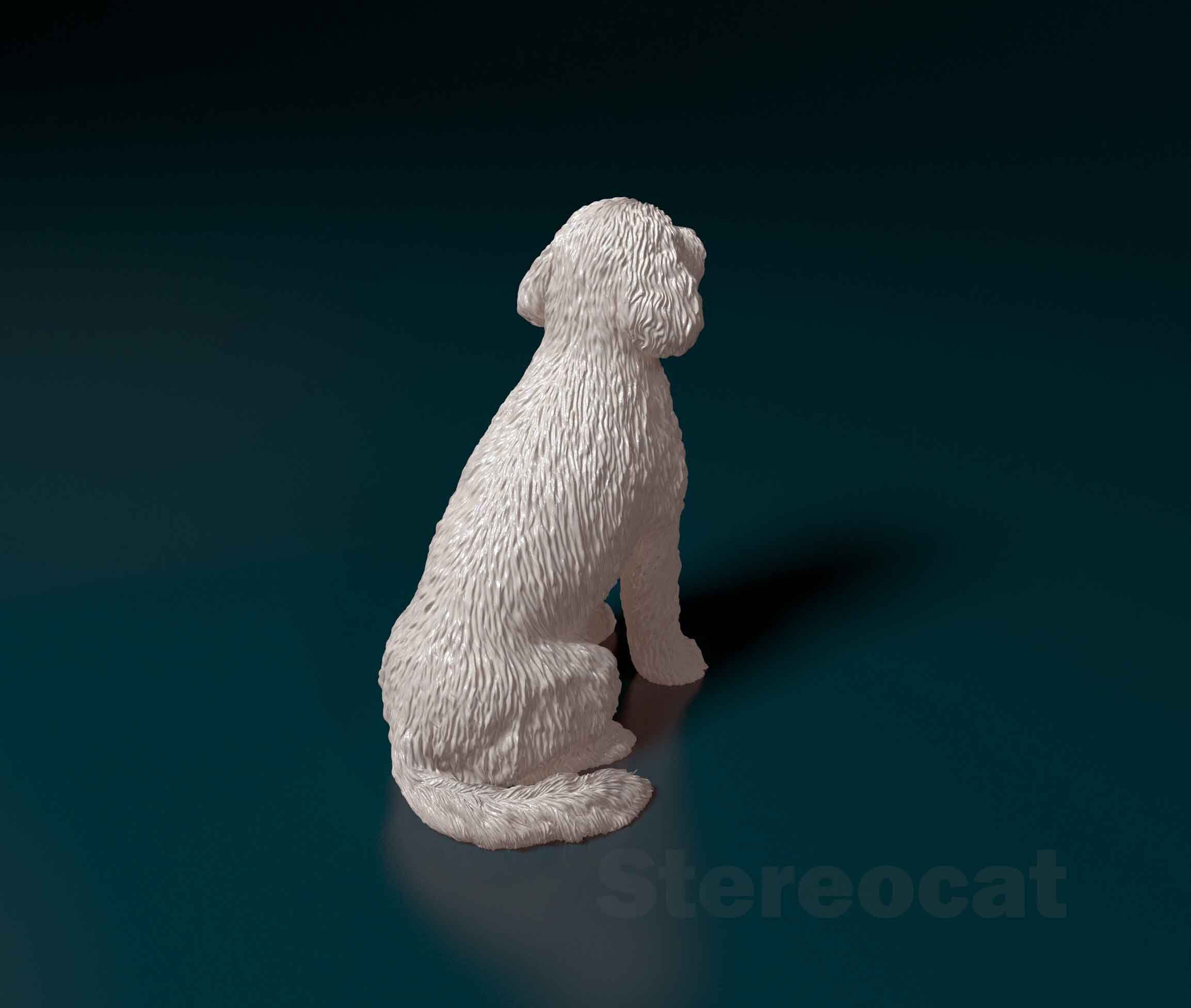 Old English sheepdog  3D print model_2