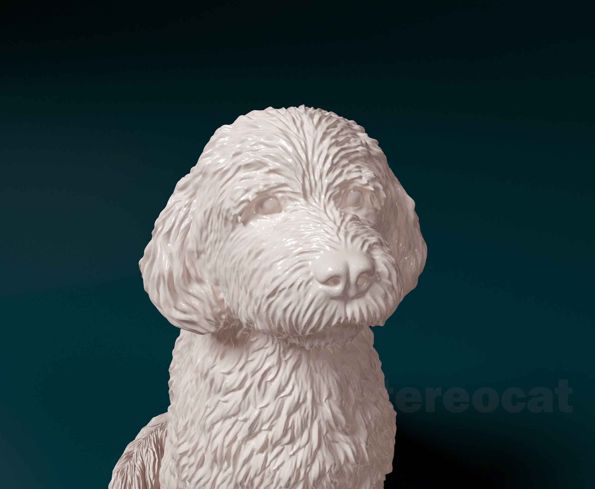Old English sheepdog  3D print model_4