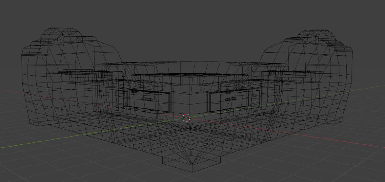 Sofa with drink coasters 3D model_3