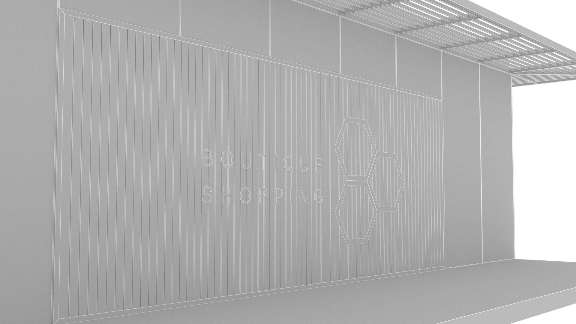 commercial building Low-poly 3D model_14