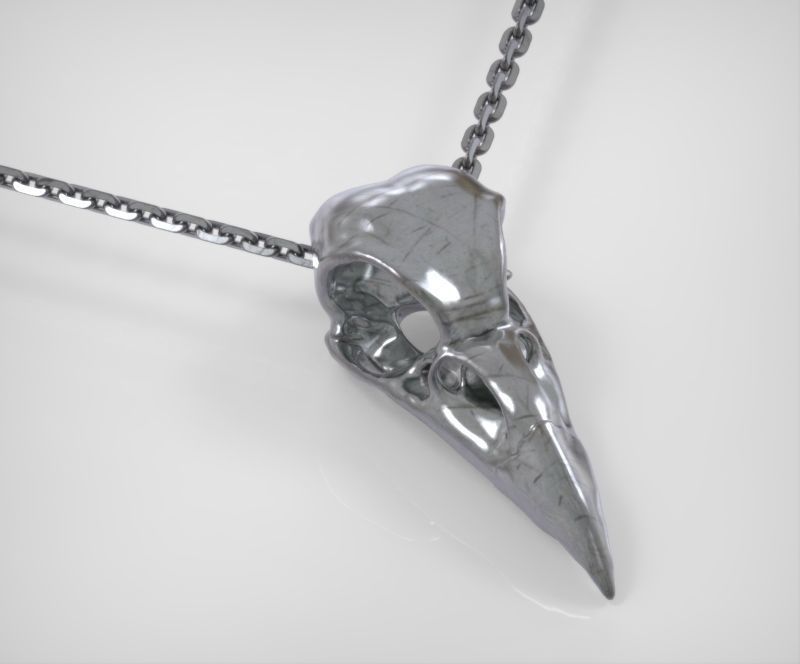Skull Pendant 3D print model_2