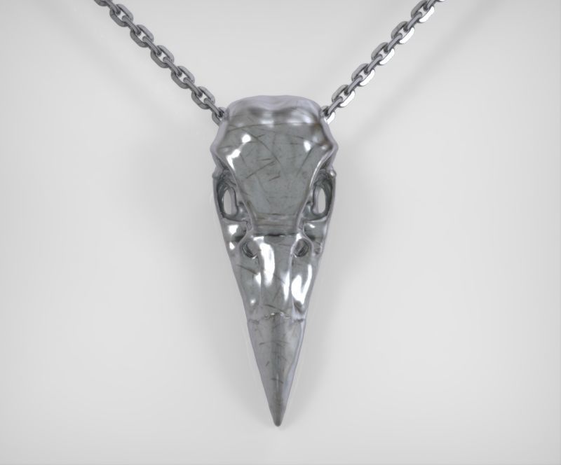 Skull Pendant 3D print model_1