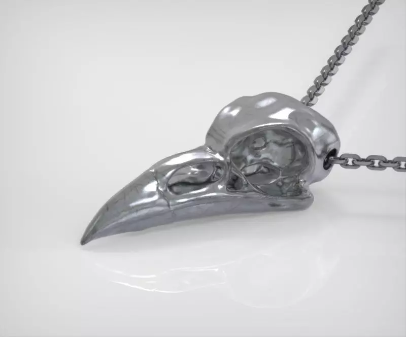 Skull Pendant 3D print model_0