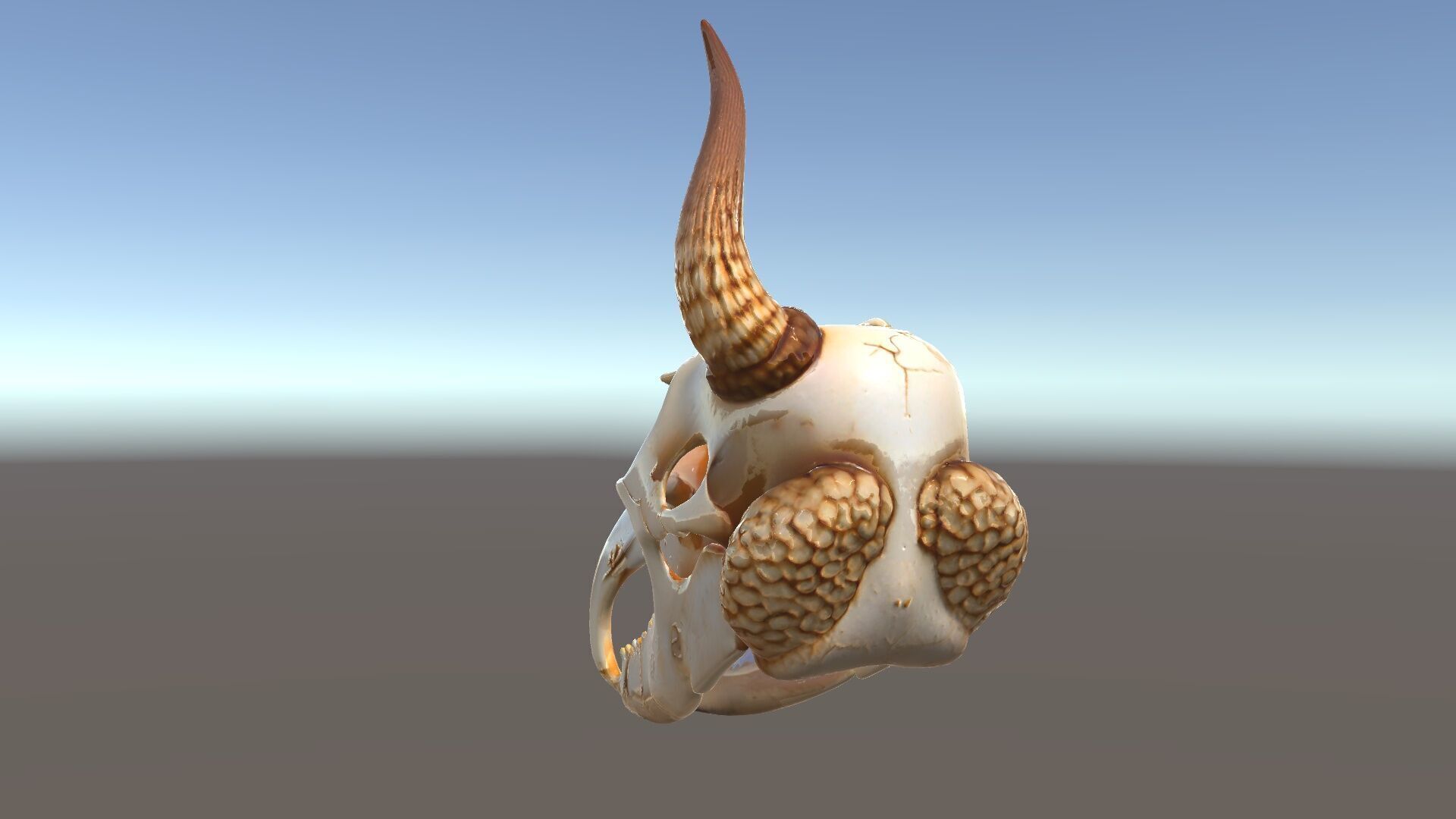 Horned Animal Skull D Model Pack Low-poly 3D model_20