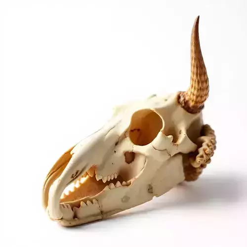 Horned Animal Skull D Model Pack Low-poly 3D model