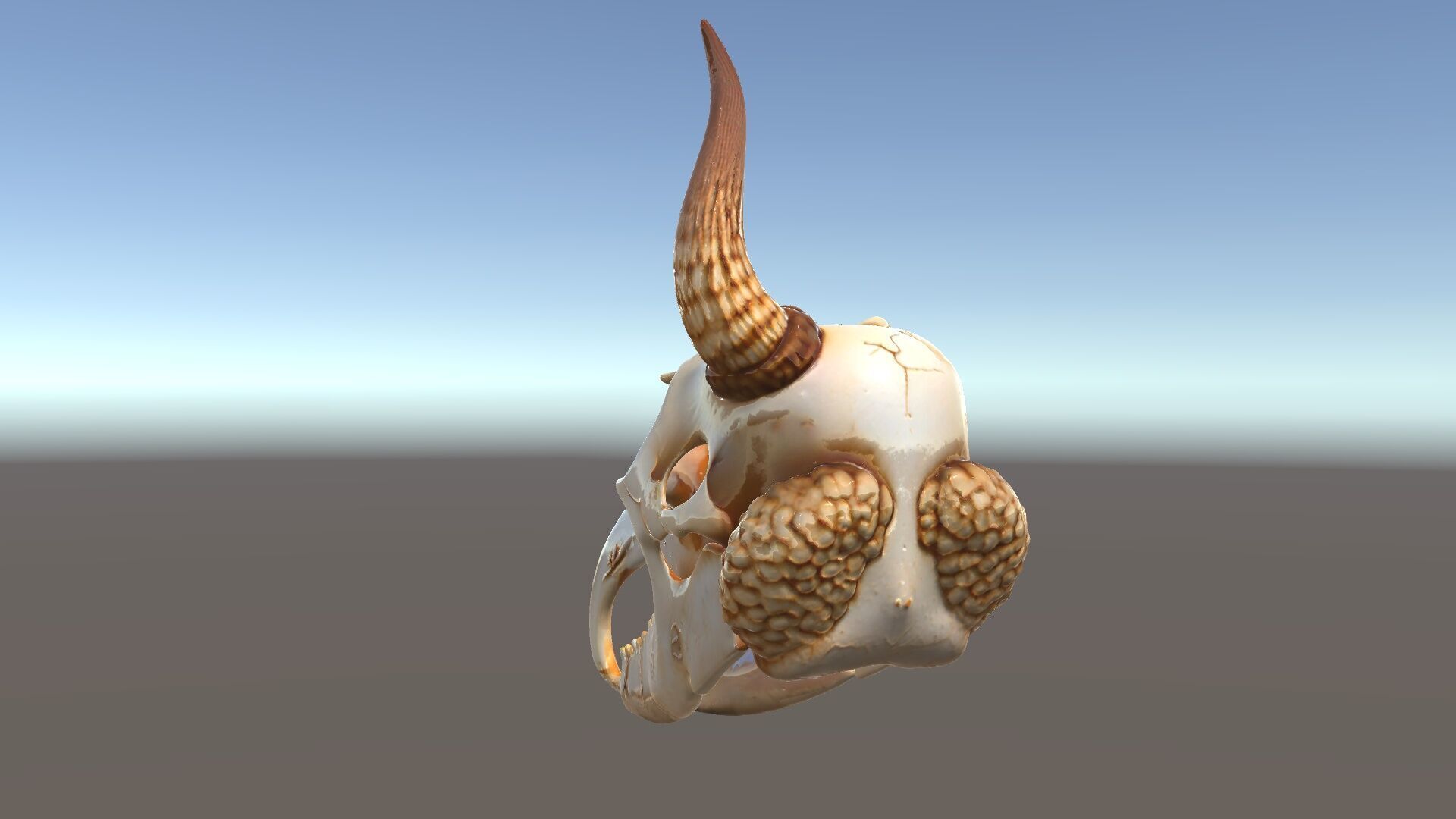 Horned Animal Skull D Model Pack Low-poly 3D model_5