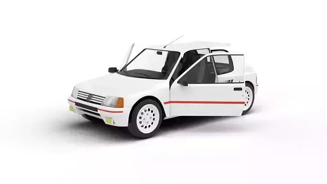 Peugeot 205 Turbo 16 1984 HQ 3d model
