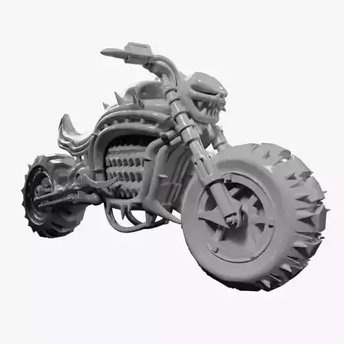 Monster Bike 3D Printable STL File 250mm One Piece Model