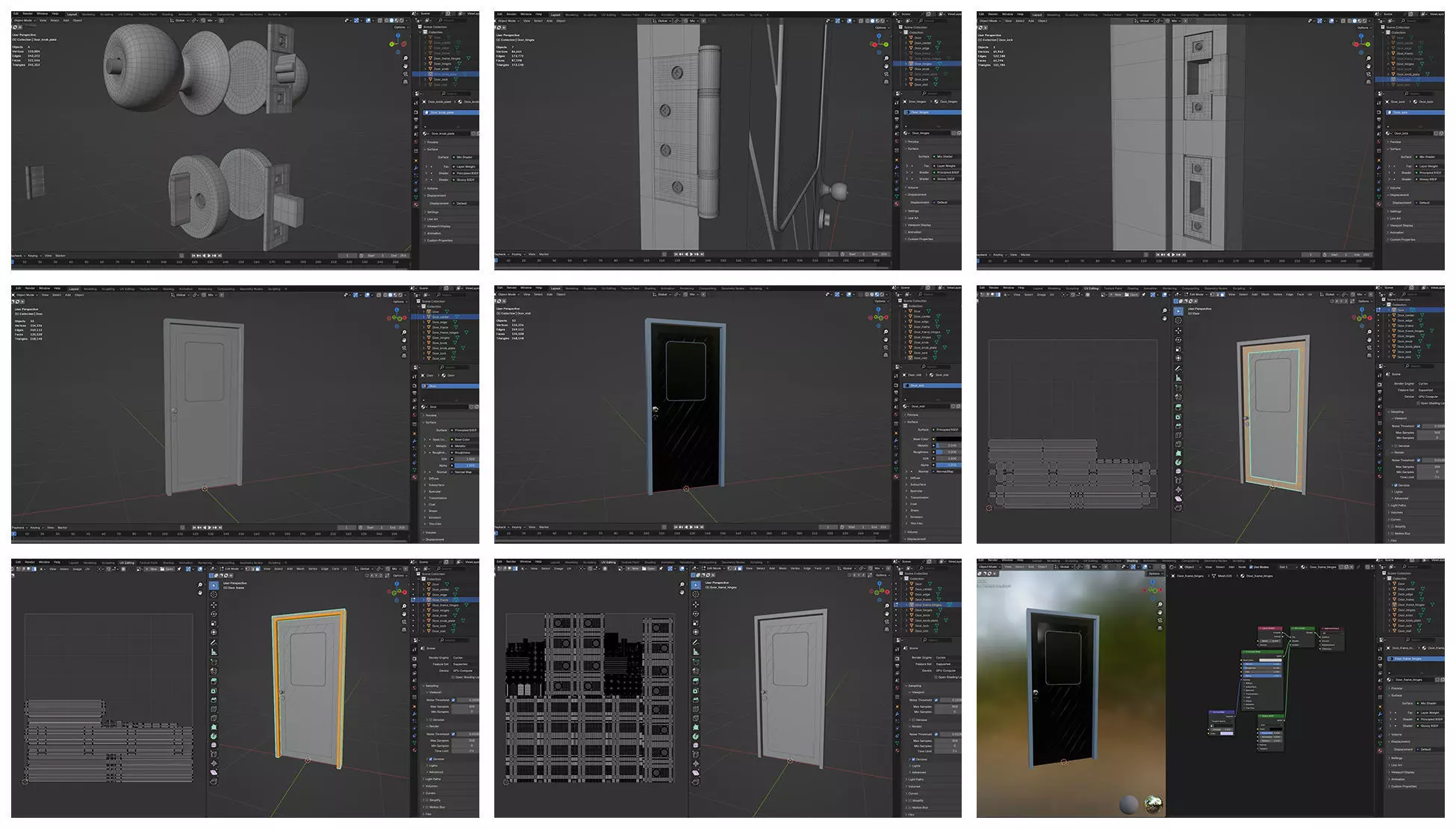 Doors Bundle CG1 3D model_7