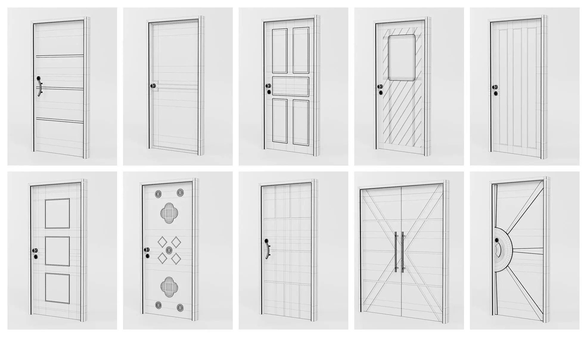 Doors Bundle CG1 3D model_2