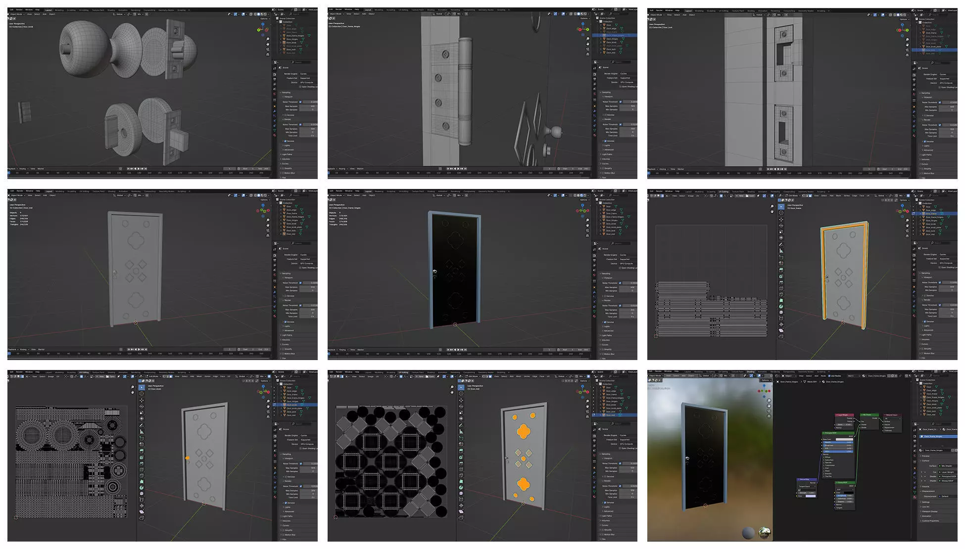 Doors Bundle CG1 3D model_10
