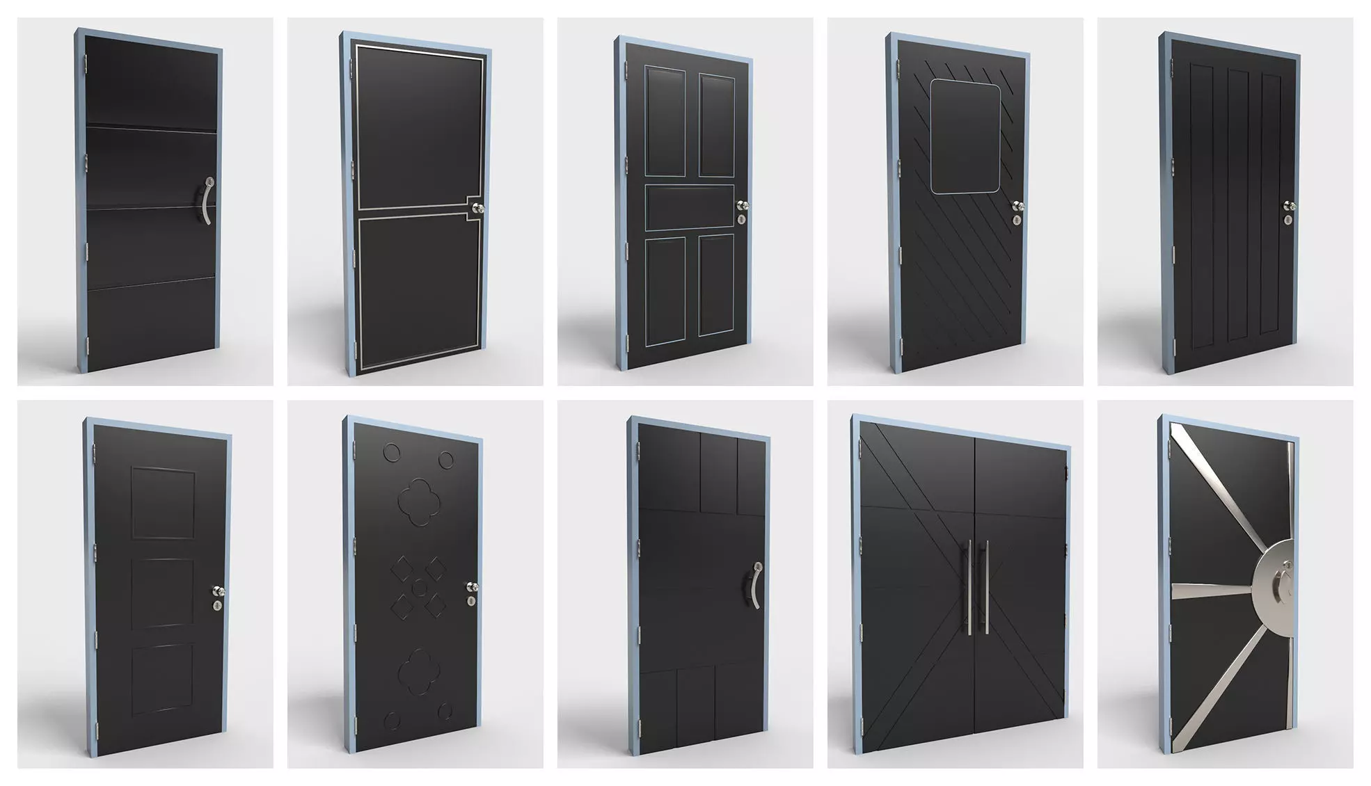 Doors Bundle CG1 3D model_1